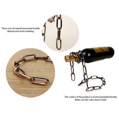 Portabotellas de vino con cadena de hierro mágico