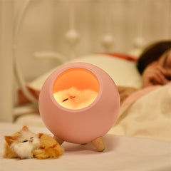 Luz LED de gato, luz nocturna táctil USB, gato biónico, atenuación continua, luz nocturna de ambiente, lámpara decorativa para habitación, regalo de vacaciones